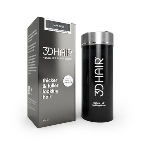 3D Hair Natural Hair Building Fibres for Thinning Hair - Dark Grey 35g