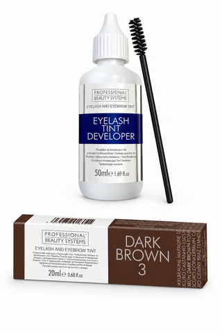 Professional Beauty Systems Eyelash and Eyebrow Tint Brown + Developer