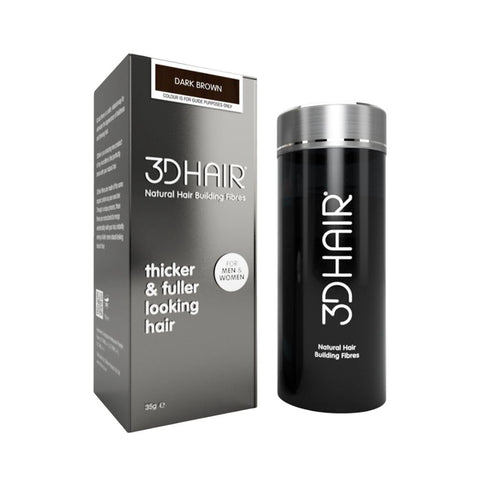 3D Hair Natural Hair Building Fibres for Thinning Hair - Dark Brown 35g