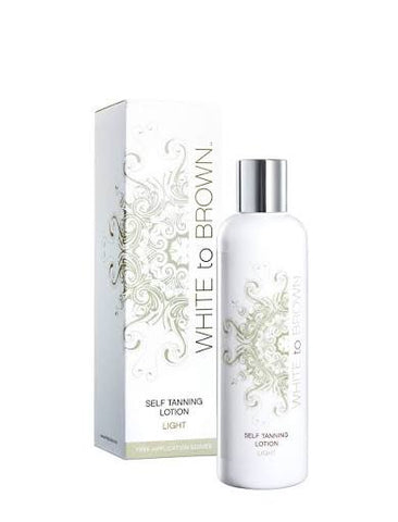 White to Brown Self Tanning Lotion - Light